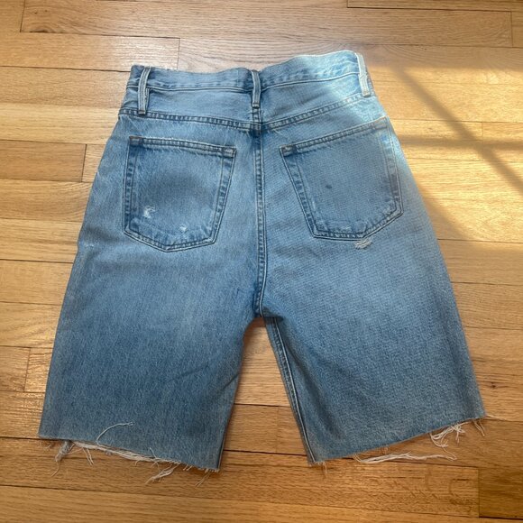 Frame  High Rise Denim Bermuda Shorts in Baines Rip NWOT / Size 24 - Picture 3 of 8